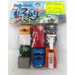 Игрушечные машинки (AZ-6384-6) Pull-Back Cars 6 шт/уп - фото 157403