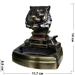 Пепельница с зажигалкой «Голова тигра» настольная - фото 161796