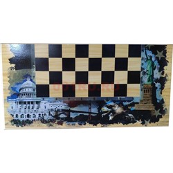 Игра настольная 3-в-1 (шахматы, шашки, нарды) 40 см - фото 161900