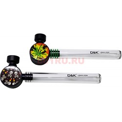 Трубка курительная с гриндером D&K glass pipe - фото 162411