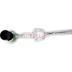 Трубка стеклянная D&K glass pipe 8580 белая прозрачная - фото 162420
