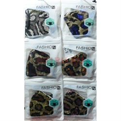Маска защитная Fashion Mask с пайетками (R-002) расцветки в ассортименте - фото 162901