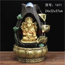 Фонтан 37 см (1611) Ганеша из полистоуна - фото 163571