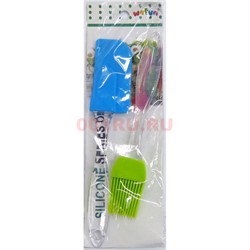 Набор силиконовая кисточка и лопатка wefun - фото 163891