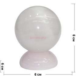 Шарик из розового оникса 6 см 2,5 дюйма - фото 168403