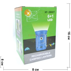 Фонарь кемпинговый (XF-5800T) перезаряжаемый 6LED+1W - фото 171628