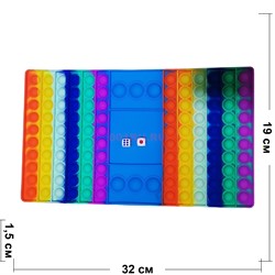 Игра попит пупырка прямоугольная с костями 19x32 см - фото 172982