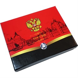 Набор подарочный Россия (D-1908) с флягой 9 унций + трубка + нож - фото 175825