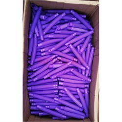 Трубка поп тьюб антистресс 14x2 см сиреневая 1000 шт/кор - фото 176074