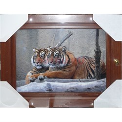 Ключница (19x14 см) деревянная Тигр Символ 2022 года - фото 178142