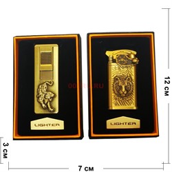 Зажигалка газовая турбо рисунки узоры в подарочной коробочке - фото 178985