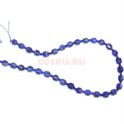 Нитка бусин 6 мм из граненого Содалита 48 см - фото 180774