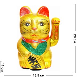 Кот Манеки-неко (керамика) 20 см на батарейках - фото 182183