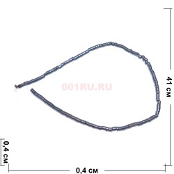 Нитка бусин (размер сегмента 0,2x0,4x0,4 см) цилиндр из дерева 41 см - фото 183414
