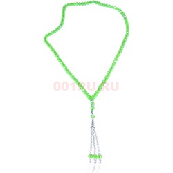 Четки мусульманские (CK-195A) из стекла зеленые 33 см - фото 183934