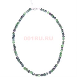 Бусы 45 см из цоизита (размер бусины 0,4x0,4 см) - фото 187577