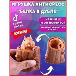Игрушка антистресс белка коричневая Evil Squirell 12 шт/упаковка - фото 187760