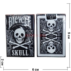 Карты для покера Bicycle Skull 100% пластик 54 карты - фото 189881