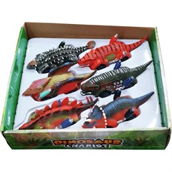 Dinosaur Chariot машинка динозавр иннерционная 6 шт/упаковка - фото 191460