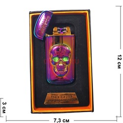Зажигалка USB Череп двойной разряд (A05-B9) - фото 193098