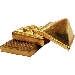 Пирамида из латуни из 3 частей малая 2,8x2,6 см - фото 193805
