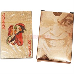 Карты игральные 54 шт Joker золотые 12 шт/упаковка - фото 196452