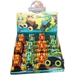 Машинка Dinosaur Inertia Car иннерционная с пушками 12 шт/упаковка - фото 196484