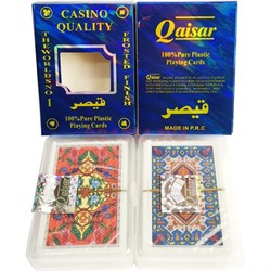 Карты игральные покерные Qaisar пластиковые 12 шт/упаковка - фото 196516