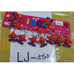 Брелок резиновый (LJ-560) Человек Паук Спайдермен 12 шт/упаковка - фото 198535