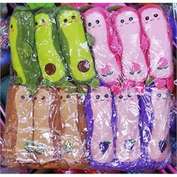 Брелок Авокадо цветные мягкая игрушка 12 шт/упаковка - фото 200791