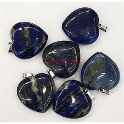 Сердце подвеска 3x3 см из лазурита (цена за 1 шт) - фото 202549