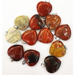Сердце подвеска 3x3 см из яшмы (цена за 1 шт) - фото 202560