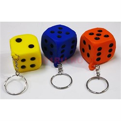 Брелок мягкий сквиш «игральная кость» 12 шт/упаковка - фото 203946