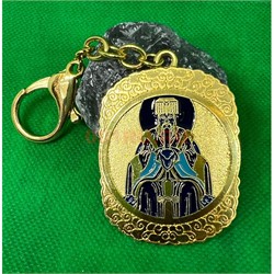 Брелок Феншуй (BR-143) Бог Богатства двухсторонний металлический - фото 205040