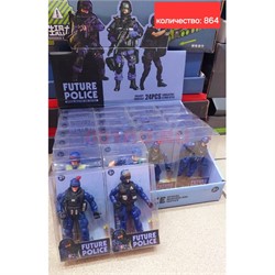 Игрушка Солдаты Future Police 24 шт/упаковка - фото 212709