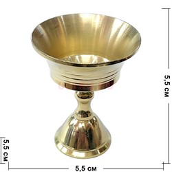 Чаша буддийская латунная 3 размер 55x55 мм - фото 212942