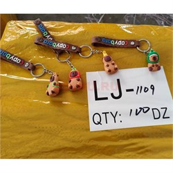 Брелок резиновый (LJ-1109) капибара с браслетом 12 шт/упаковка - фото 214241