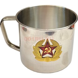 Кружка из нержавейки 500 мл «Звезда Кокарда» - фото 214602