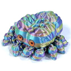 Паук 3х7 см 3-D печать игрушка пластмассовая цвета в ассортименте - фото 218302