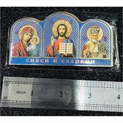 Иконка триптих на липучке пластиковая 12 шт/упаковка - фото 221173