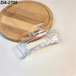 Краб для волос прозрачный (DA-2709) пластмассовый 12 шт/упаковка - фото 222807