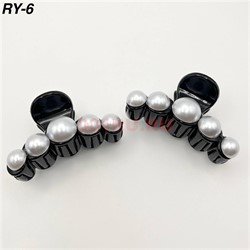 Краб жемчужный 8 см (RY-6) для волос 12 шт/упаковка - фото 222850