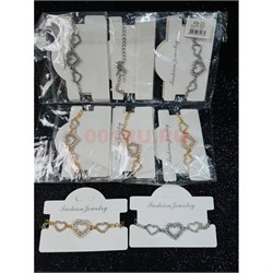 Браслет на ногу (BR-5025) металлический 12 шт/упаковка - фото 223282