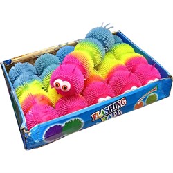 Игрушка светящаяся Гусеница 4 сегмента 6 шт/упаковка - фото 226456