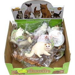 Фигурки кошек из твердой пластмассы 12 шт/упаковка - фото 226773