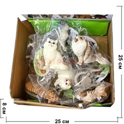 Фигурки кошек из твердой пластмассы 12 шт/упаковка - фото 226774