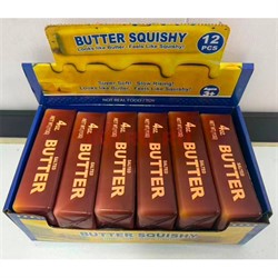 Сквиши антистресс масло Butter шоколадное 12 шт/упаковка - фото 228340
