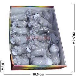 Антистресс игрушка резиновая Серая Собачка 24 шт/упаковка - фото 229235