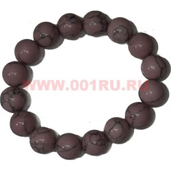 Браслет из розового кахалонга 12 мм (прессовка) - фото 45571