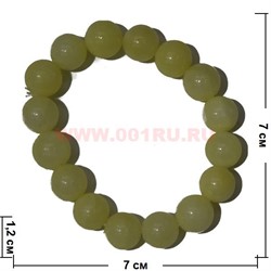 Браслет из лимонного агата 12 мм (прессовка) - фото 45610